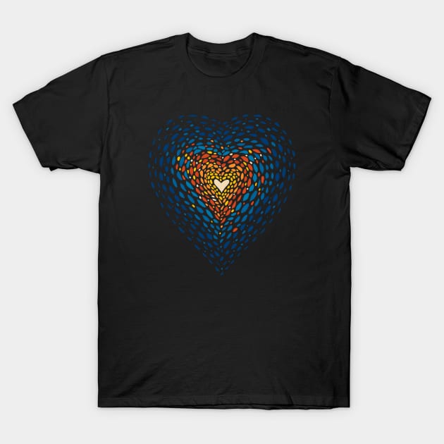 Starry Heart - Vang Gogh T-Shirt by eriondesigns